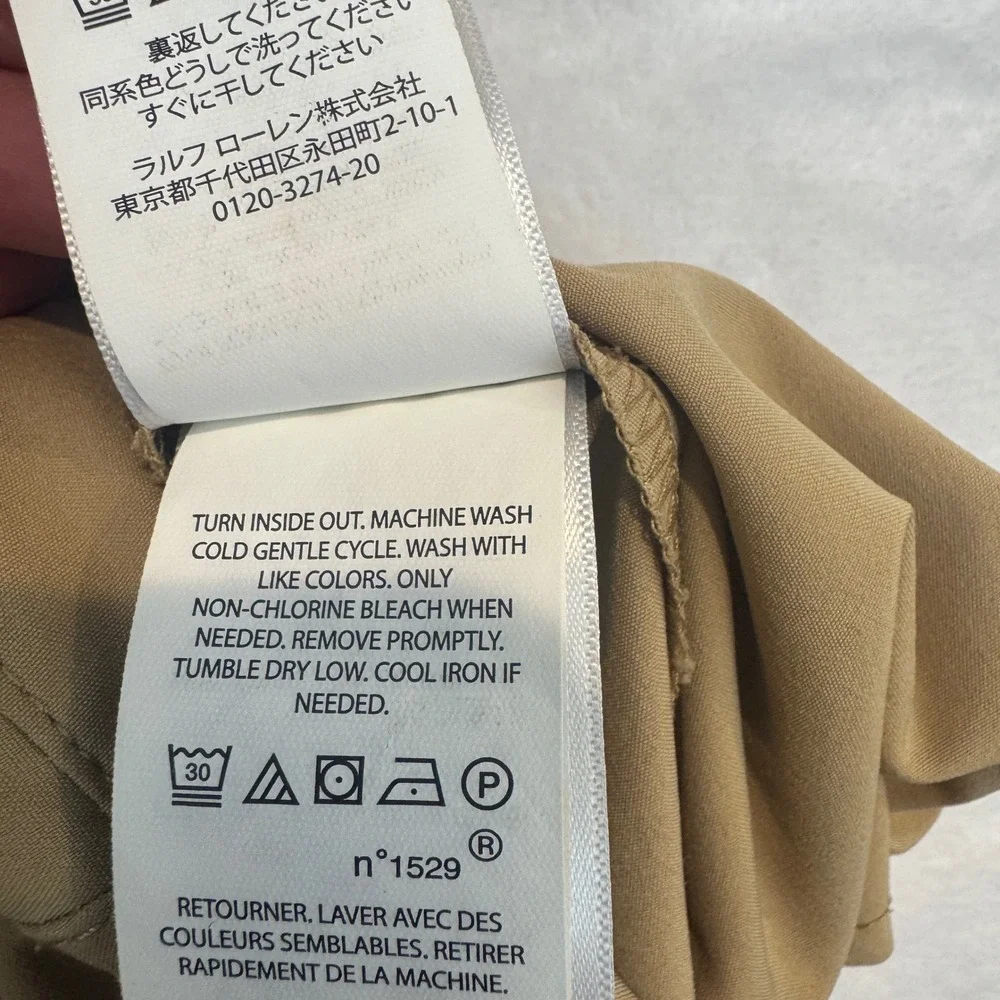 Polo Ralph Lauren Men Performance Golf Shorts Tan Khaki Stretch Size 42B Big